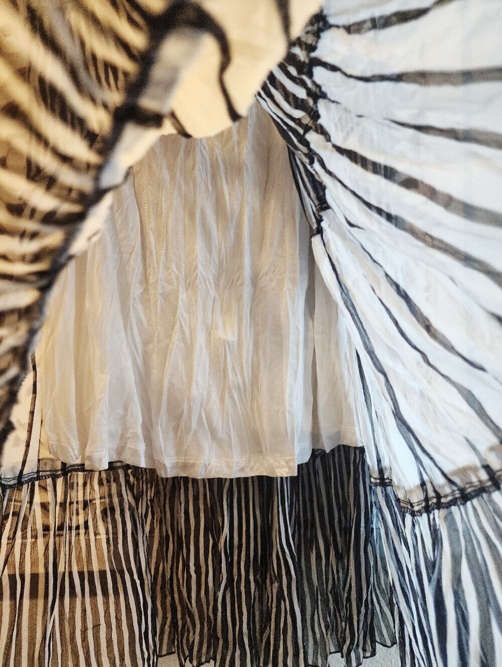 ALBERTO MAKALI 2 TONE STRIPES SKIRT SIZE SMALL - Picture 6 of 10